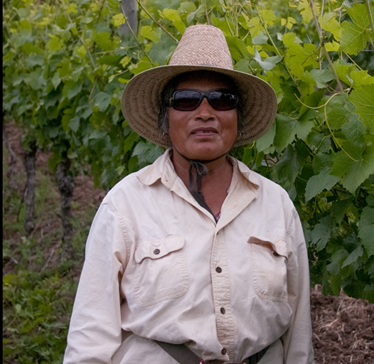female vineyard worker