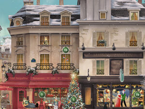 Paris christmas scene