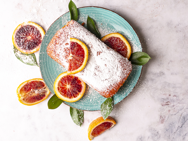 cake with orange slices